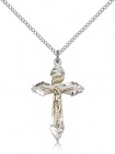 Crucifix Pendant, Two-Tone