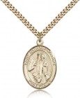 St. Anthony of Egypt Medal, Gold Filled, Large