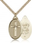 Navy Cross Pendant, Gold Filled