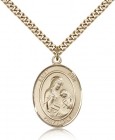 St. Ann Medal, Gold Filled, Large