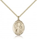 St. Genevieve Medal, Gold Filled, Medium