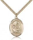 St. Catherine of Siena Medal, Gold Filled, Large
