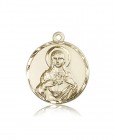 Immaculate Heart of Mary Medal, 14 Karat Gold