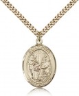 St. Zita Medal, Gold Filled, Large