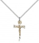 Nail Crucifix Pendant, Two-Tone