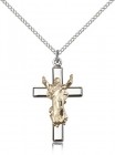 Cross Pendant, Two-Tone