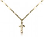 Crucifix Pendant, Gold Filled