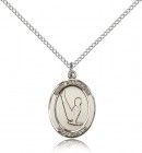 St. Sebastian Gymnastics Medal, Sterling Silver, Medium