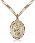 St. Scholastica Medal, Gold Filled, Large