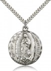 Our Lady of Guadalupe Medal, Sterling Silver