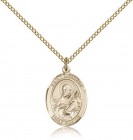 St. Meinrad of Einsideln Medal, Gold Filled, Medium