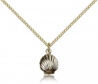 Shell Medal, Gold Filled