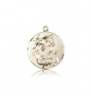 Holy Family Medal, 14 Karat Gold