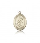 St. Sebastian Surfing Medal, 14 Karat Gold, Medium