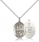 St. George Army Medal, Sterling Silver, Medium