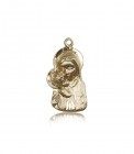 Madonna and Child Medal, 14 Karat Gold