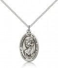 St. Christopher Medal, Sterling Silver