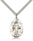 Immaculate Conception Medal, Sterling Silver