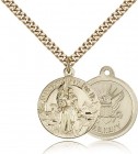 St. Joan of Arc Navy Medal, Gold Filled