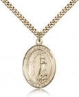 St. Zoe of Rome Medal, Gold Filled, Large