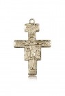 San Damiano Crucifix Pendant, 14 Karat Gold