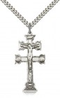 Caravaca Crucifix Pendant, Sterling Silver
