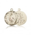 Miraculous Medal, 14 Karat Gold