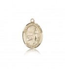Our Lady of Lourdes Medal, 14 Karat Gold, Medium