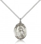 St. Joan of Arc Medal, Sterling Silver, Medium