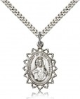 Scapular Medal, Sterling Silver