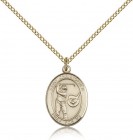 St. Christopher Golf Medal, Gold Filled, Medium
