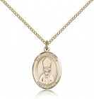 St. Anselm of Canterbury Medal, Gold Filled, Medium