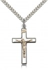 Crucifix Pendant, Two-Tone