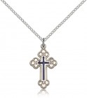 Russian Cross Pendant, Sterling Silver