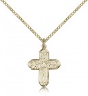 5 Way Cross Pendant, Gold Filled