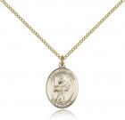 St. Sebastian Baseball Medal, Gold Filled, Medium