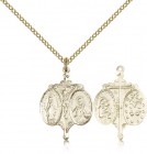 Novena Medal, Gold Filled