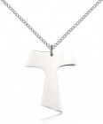 Tau Cross Pendant, Sterling Silver