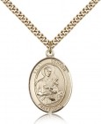 St. Gerard Majella Medal, Gold Filled, Large