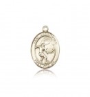 St. Christopher Soccer Medal, 14 Karat Gold, Medium