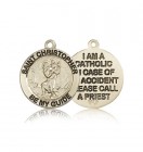 St. Christopher Medal, 14 Karat Gold