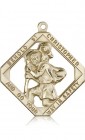 St. Christopher Medal, 14 Karat Gold