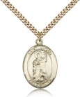 St. Drogo Medal, Gold Filled, Large