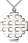 Jerusalem Cross Pendant, Sterling Silver