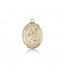 St. Gertrude of Nivelles Medal, 14 Karat Gold, Medium