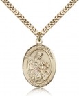 St. Eustachius Medal, Gold Filled, Large