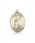 St. Drogo Medal, 14 Karat Gold, Large