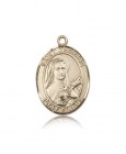 St. Therese of Lisieux Medal, 14 Karat Gold, Large