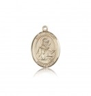 St. Isidore of Seville Medal, 14 Karat Gold, Medium