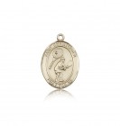 St. Christopher Tennis Medal, 14 Karat Gold, Medium
